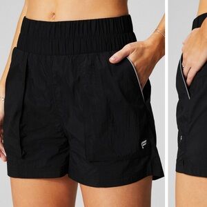 Fabletics ULTRA HIGH-WAISTED PIPED NYLON SHORT, size small